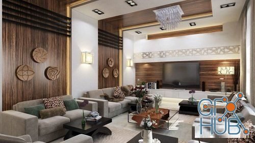 Living Room Interior Scene 36
