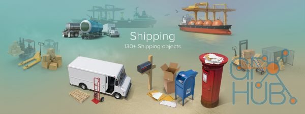 PixelSquid – Shipping Collection
