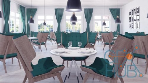 Download Restaurant Furniture 3D Models Collection by CGAxis