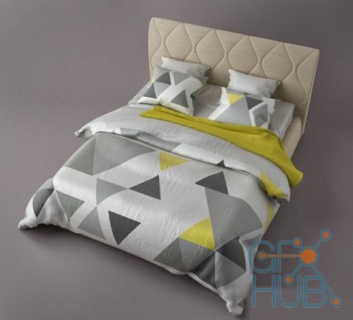Modern bed Platino by Bontempi