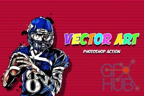 CreativeMarket - Vector Art Photoshop Action 3070947