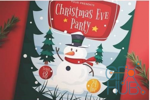 Christmas Eve Party Flyer