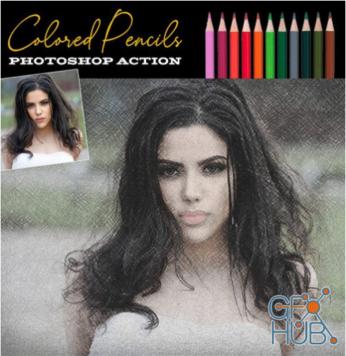 GraphicRiver - Fast Colored Pencils Photoshop Action 22271142