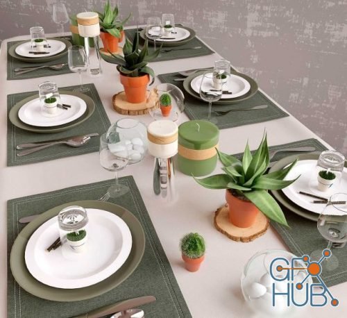 Eco-style table setting