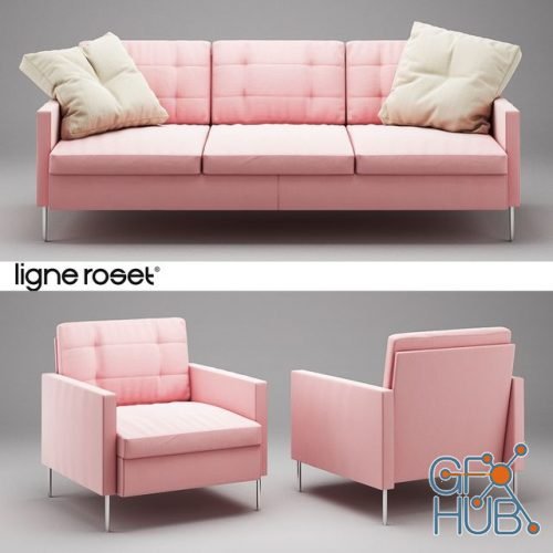 Hudson sofa and armchair by Ligne Roset