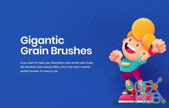 Gigantic Grain Brushes for Adobe illustrator & Tutorial