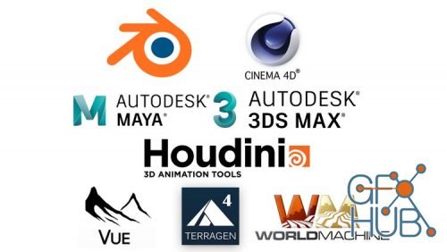 Skillshare – Import Terrain: C4D Blender Houdini Maya 3dsMax Vue Terragen
