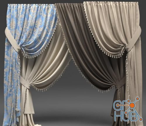 Two options of classic curtains