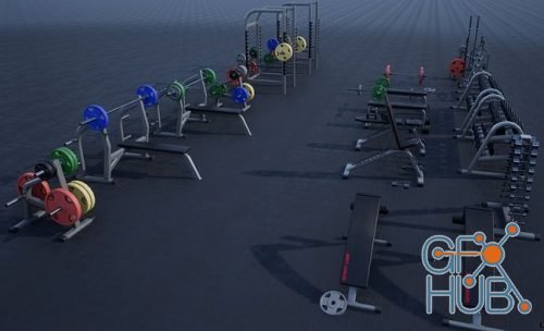 Cubebrush – Gym Props PACK 01