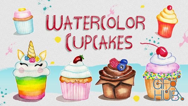 Skillshare - Watercolor Cupcakes