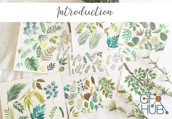 Skillshare - 20 Types of Watercolor Leaves - Step by Step