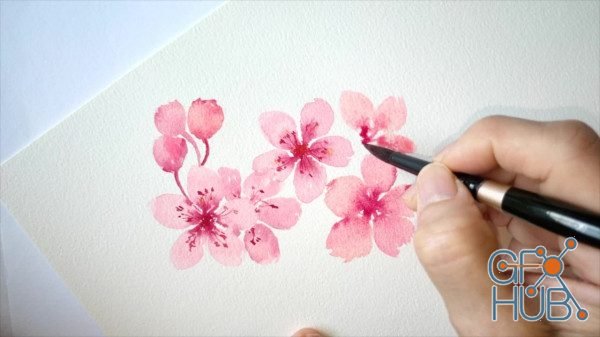 Skillshare - Cherry Blossoms with Round Brush