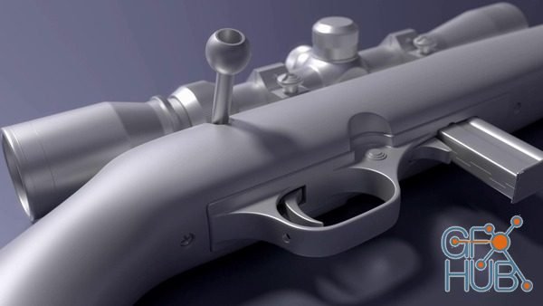 Gumroad – Hard Surface Gun Modeling in Blender