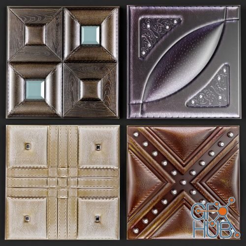 3D leather panels