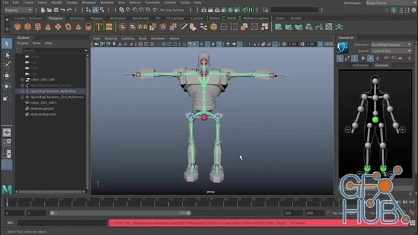 Skillshare – Maya 3D Rigging – Learn How to Quickly Rig a Biped Character for Animation