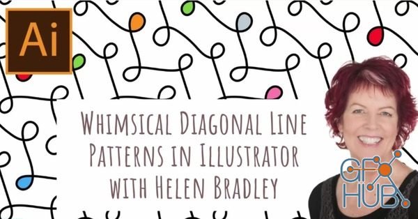 Skillshare – Illustrator for Lunch – Whimsical diagonal line patterns