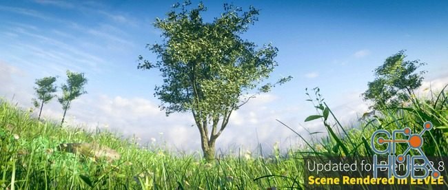 Blender Market – Realistic Tree Asset Pack – 2.8 + eevee update