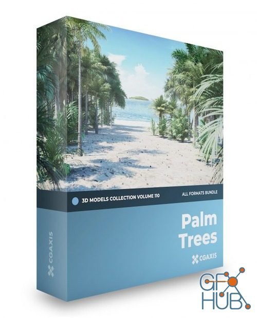 CGAxis – Palm Trees 3D Models Collection – Volume 110