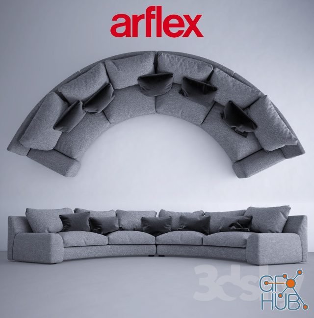 Semicircular sofa Arflex Ben-Ben