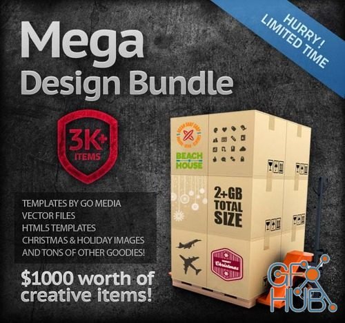 MightyDeals – 3,000 Items! MEGA Design Bundle