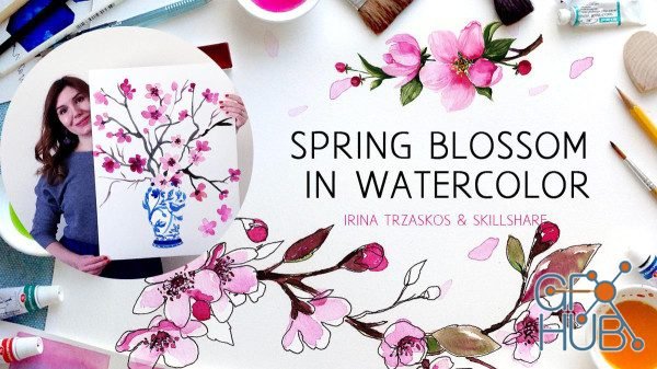 Skillshare - Spring Blossom in Watercolor - Explore Different Styles