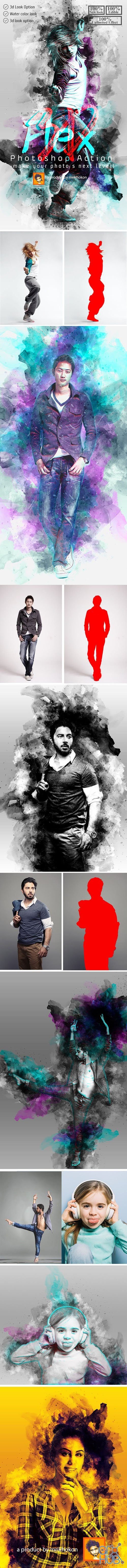 GraphicRiver - 3D Flex Photoshop Action 23309142
