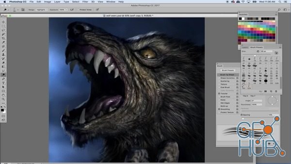 Skillshare – How to Draw and Paint a Werewolf in Photoshop