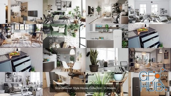 CGTrader – Scandinavian Style House Collection