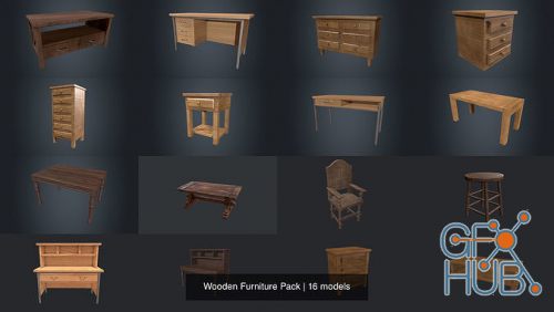 CGTrader – Wooden Furniture Pack 3D Model Collection
