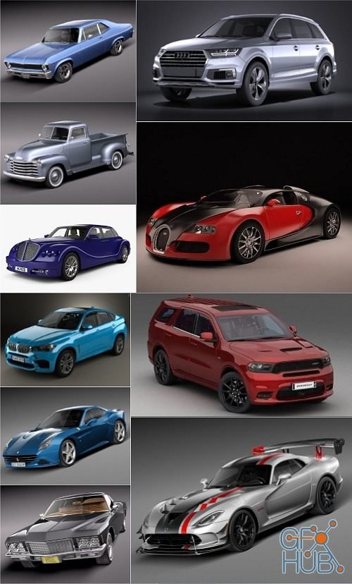 Car 3D Model Bundle Mar 2019