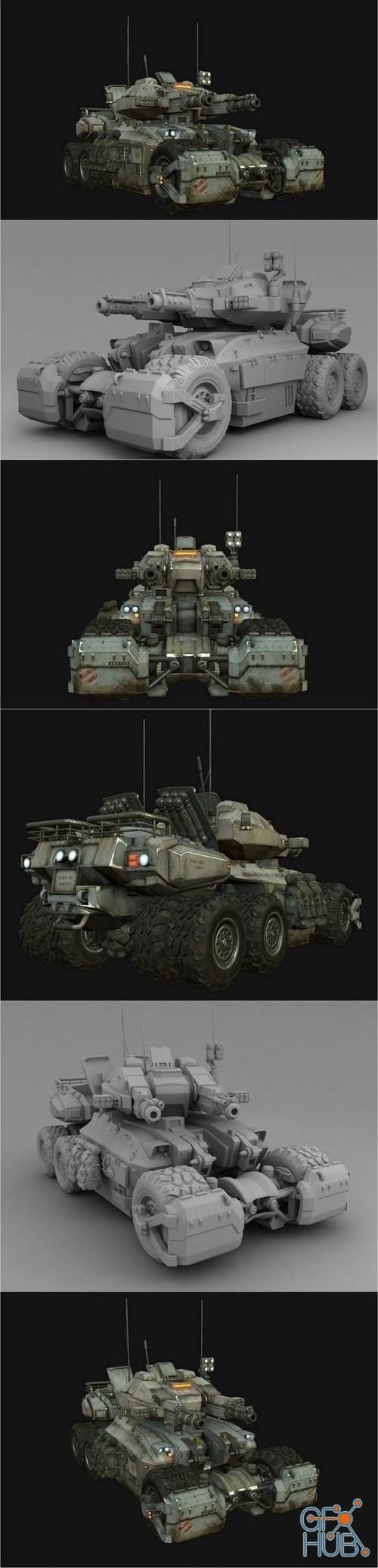 6 Wheels Sc-FI MCV Tank