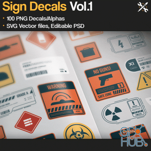 ArtStation Marketplace – Sign Decals Vol.1