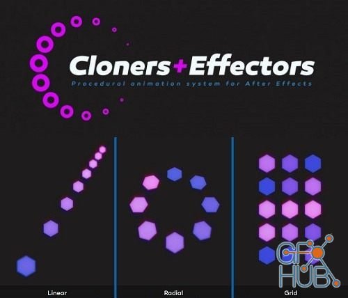 Cloners+Effectors v1.2.1 Plugin for Adobe After Effects
