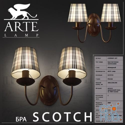 ARTE LAMP A3090AP-2GY SCOTCH wall lamp