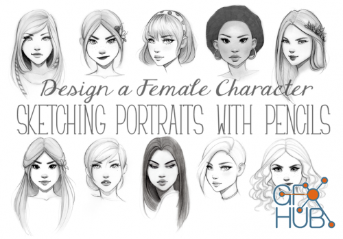 Gumroad – Design a Female Character: Sketching Portraits with Pencils