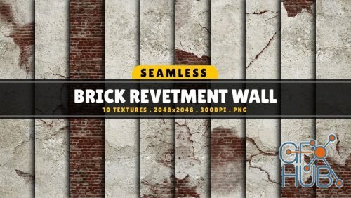 CGTrader – Texture Pack Seamless Brick Revetment Wall Vol 01 Texture