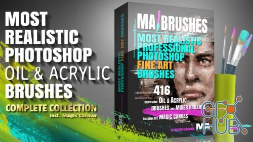 Gumroad – MA Brushes – Realistic PHOTOSHOP Oil & Acrylic Brushes by Michael Adamidis