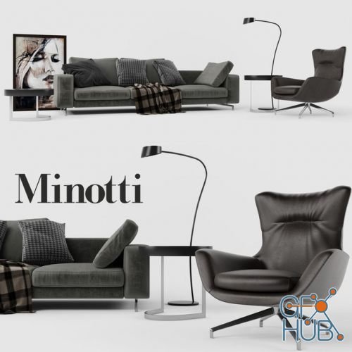 Furniture set Minotti with Sherman sofa