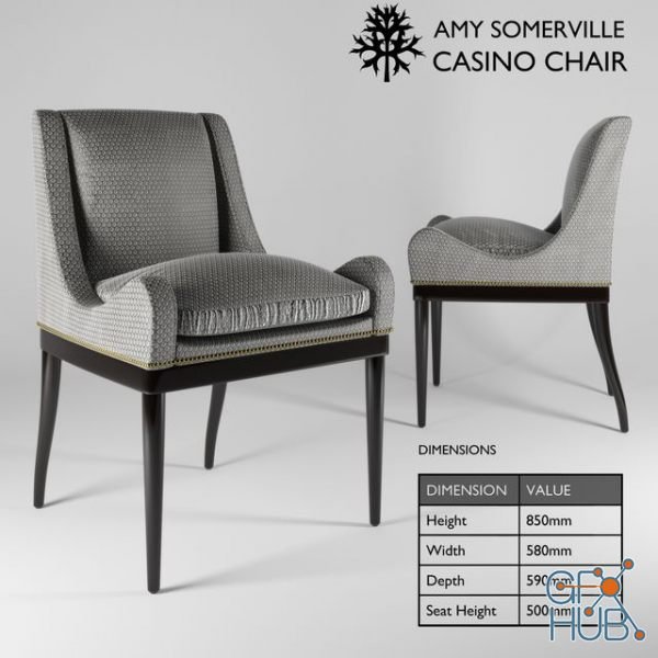 Casino armchair by Amy Somerville