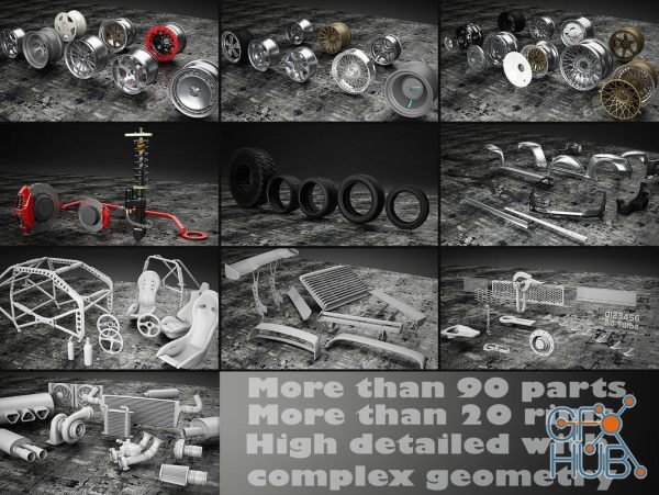 CGTrader – Car tuning pack 3D model