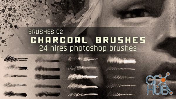 ArtStation Marketplace – Realistic Charcoal Photoshop Brushes by Stephane Wootha