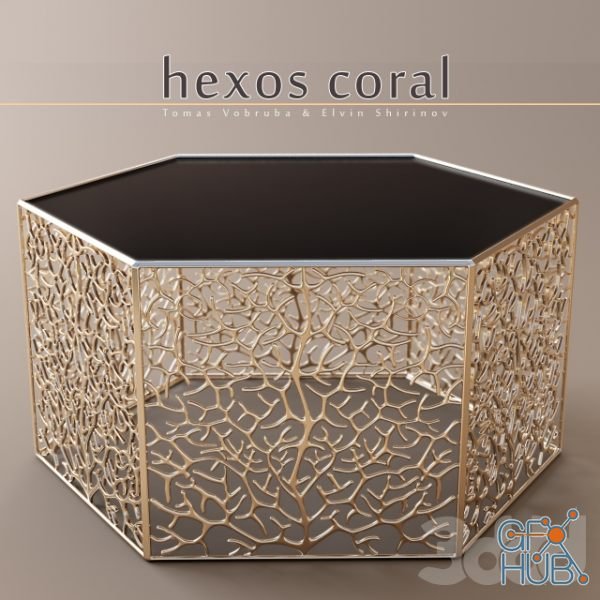 Table Hexos Coral by Thomas Vobrube&Elvin Shirinov