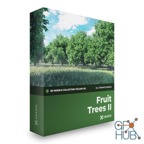 CGAxis – Fruit Trees 3D Models Collection – Volume 105