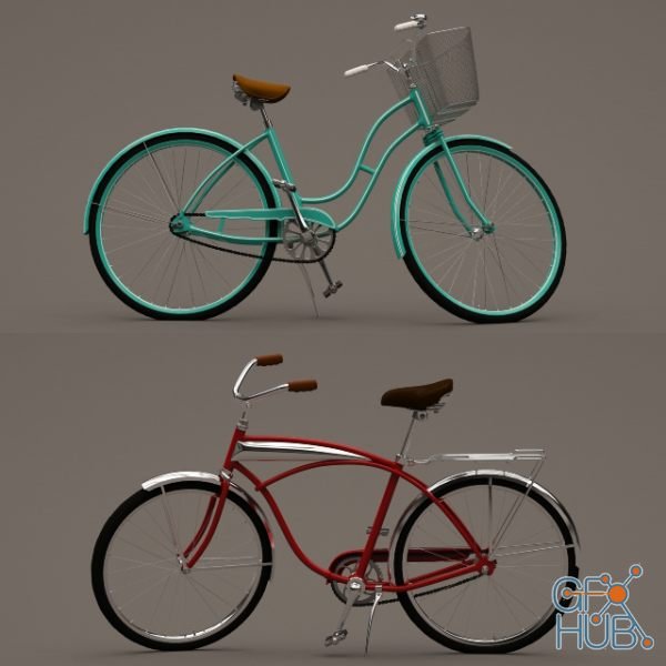 Two models retro bikes