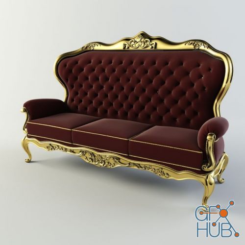 Victorian Colombostile 3 seater sofa