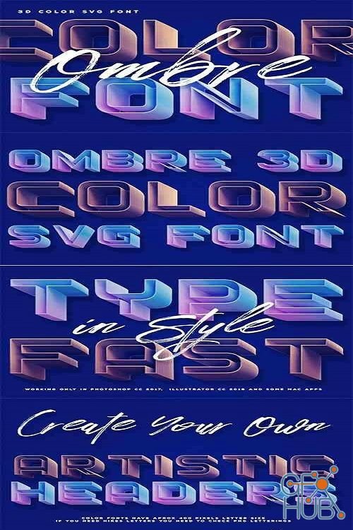 Ombre Color Font