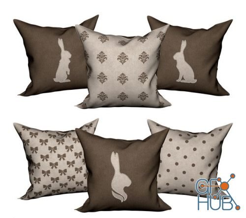 Cushions with hares