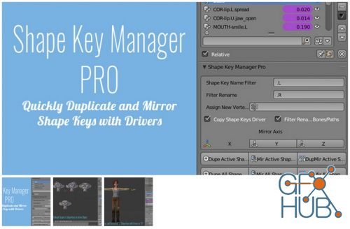 Blender Market – Shape Key Manger Pro v1.2 and 1.3