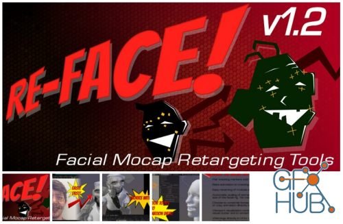 Blender Market – Re-Face! – Facial Motion Capture Retargeting Tools v1.2