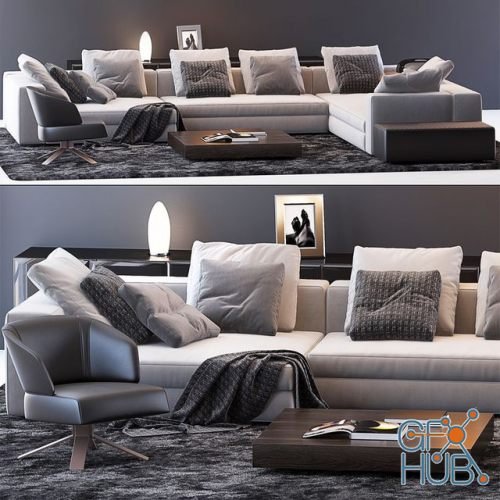 Minotti furniture set with YANG sofa